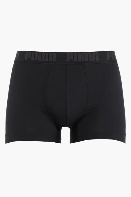 Zwarte boxershort van PUMA met een elastische tailleband met het logo.
