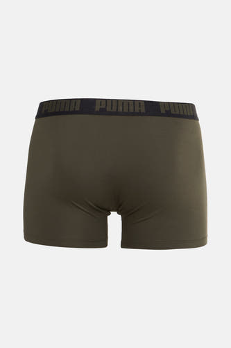 Olijfgroene boxershort van PUMA, met elastische band met logo.