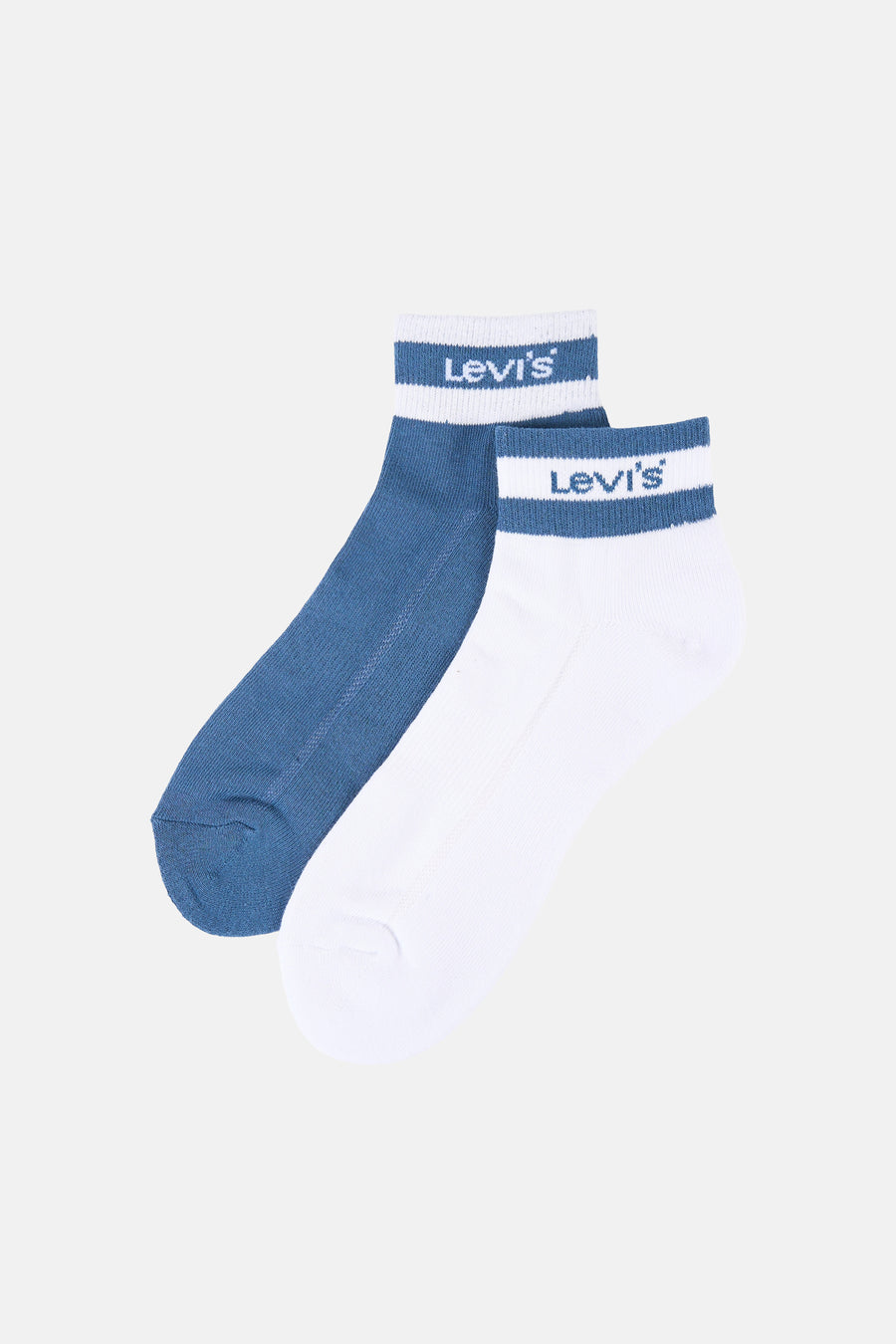 Chaussettes multicolores de Levi's® Accessories avec logo sur les bords côtelés blancs.