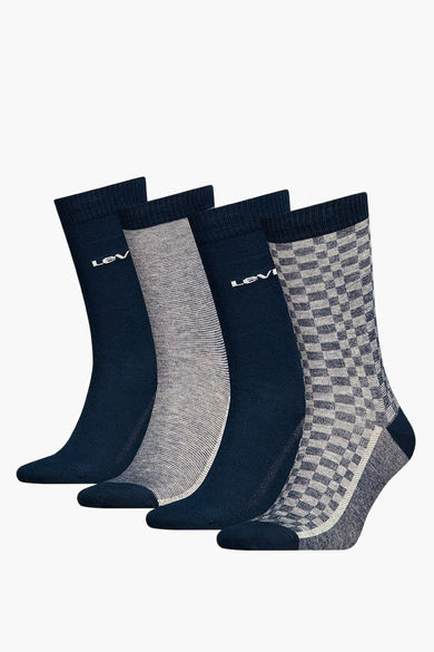 Blauwe sokken van Levi's® Accessories, met effen design en subtiele patroonafwerking.