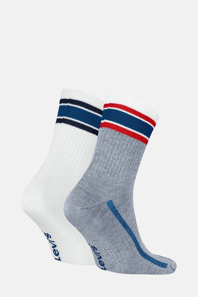 Meerkleurige sokken multipack van Levi's® Accessories met streepdetails en merklogo.
