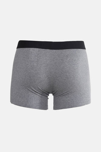 Sous-vêtements gris de Levi's® Accessories avec une ce taille élastique noire, vu de l'arrière.