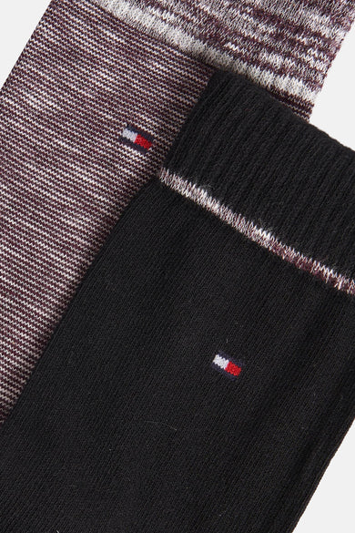 Multicolor sokken van TOMMY JEANS met een gestreept patroon en merklogo.