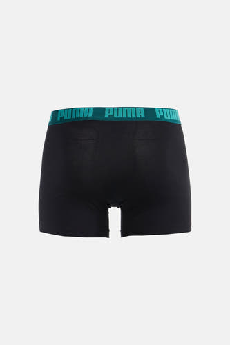 Boxer short noir PUMA avec taille élastique avec logo, dos.