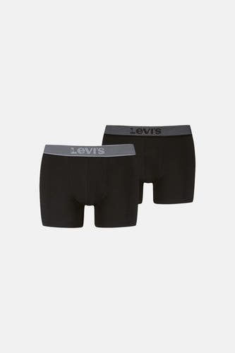Boxer short noir de Levi's® Accessories, avec une ceinture grise et un modèle de dos.