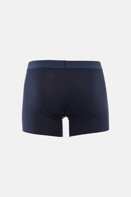 Blauwe boxershort van Levi's® Accessories, effen van kleur met een donkerblauwe elastische band.