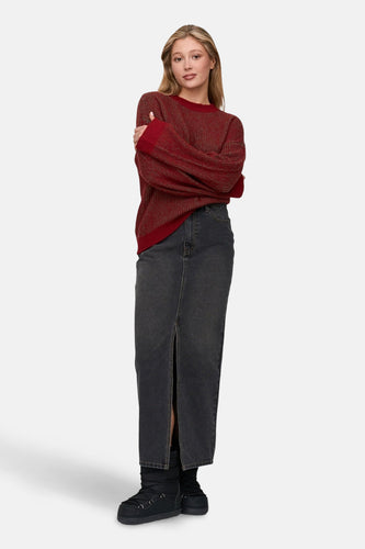 Lange rok - dark grey denim - 24 colours GmbH