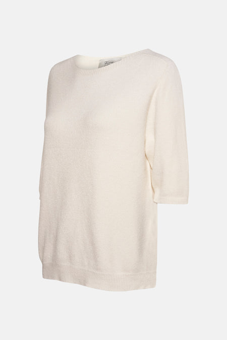 Pull col O Écru - Terra di Siena