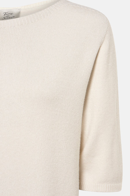 Pull col O Écru - Terra di Siena