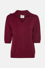 Polo met lange mouwen - Bordeaux