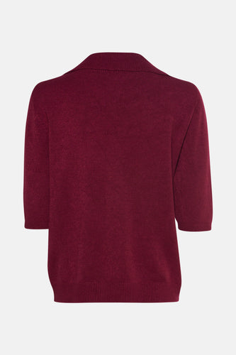 Polo met lange mouwen - Bordeaux - Terra di Siena - 4