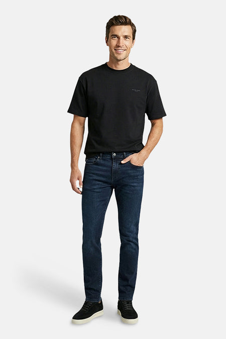 Jeans straight blue black denim - Cars
