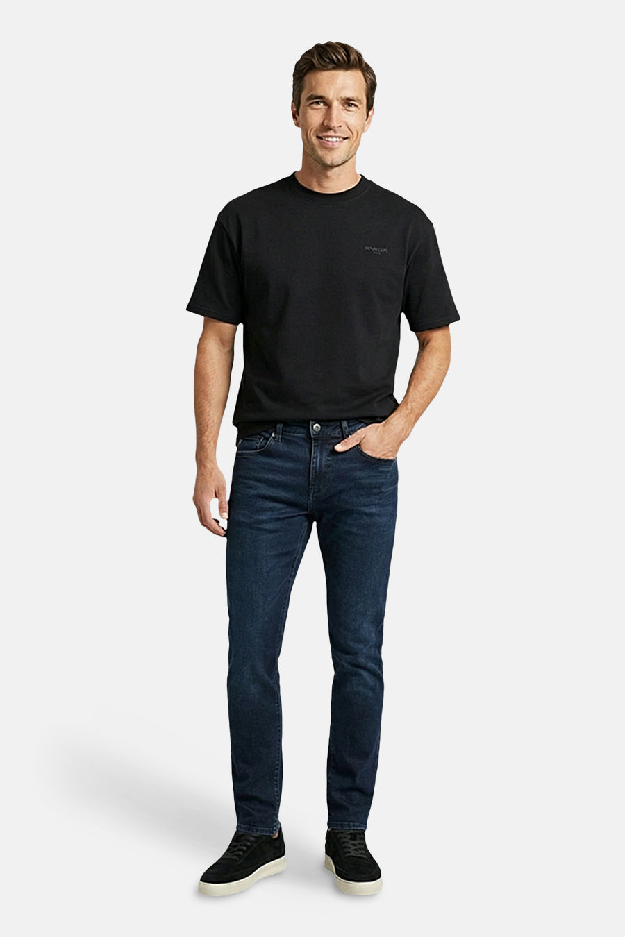 Jeans straight blue black denim - Cars