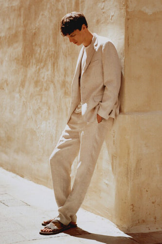 Kostuumbroek - beige - MANGO