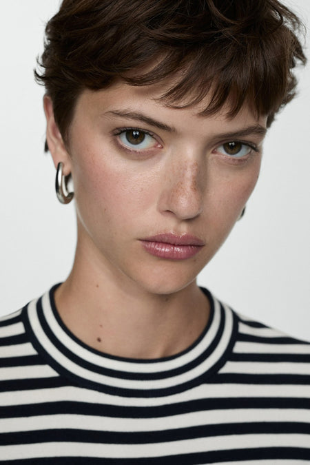 Pull met ronde hals - blauw