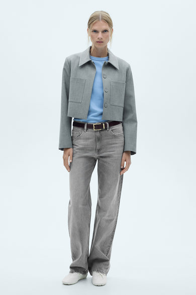 Jeans straight Gris - Mango