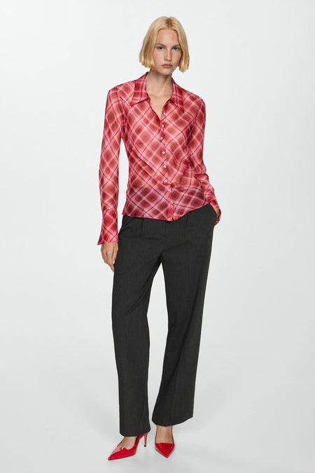 Hemd met lange mouwen - rood