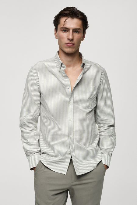 Chemise (manches longues) Vert - Mango