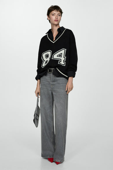 Pull met V-hals - multicolor
