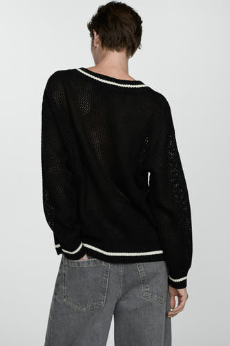 Pull met V-hals - multicolor