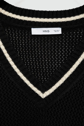 Pull met V-hals - multicolor