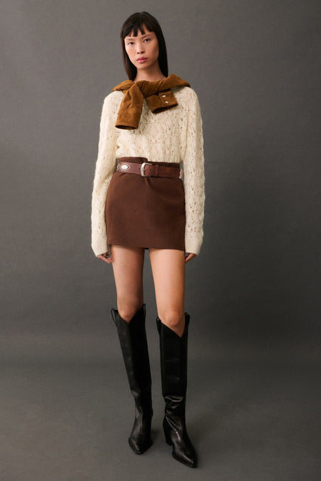 Pull col O Blanc - Mango