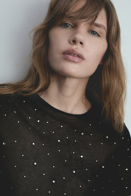 Pull met ronde hals - multicolor