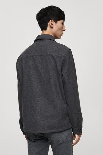 Hemd met lange mouwen - grijs - MANGO