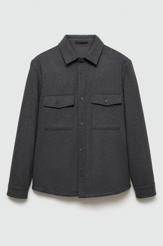 Hemd met lange mouwen - grijs - MANGO