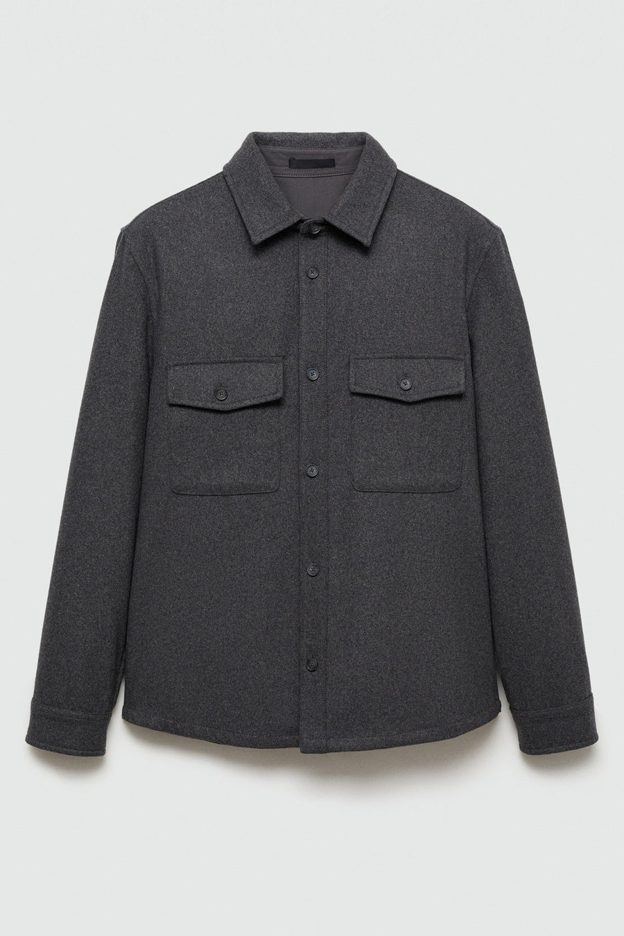 Hemd met lange mouwen - grijs - MANGO