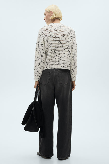 Pull met ronde hals - wit