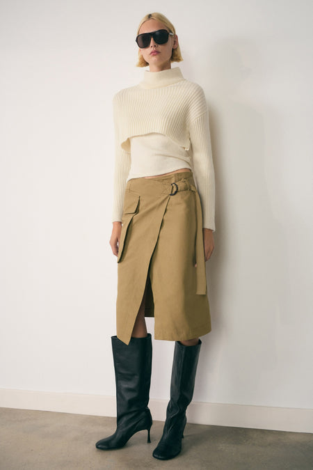 Pull col roulé Blanc - Mango