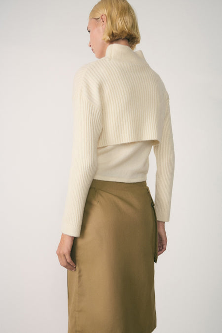 Pull col roulé Blanc - Mango