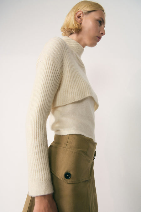 Pull col roulé Blanc - Mango