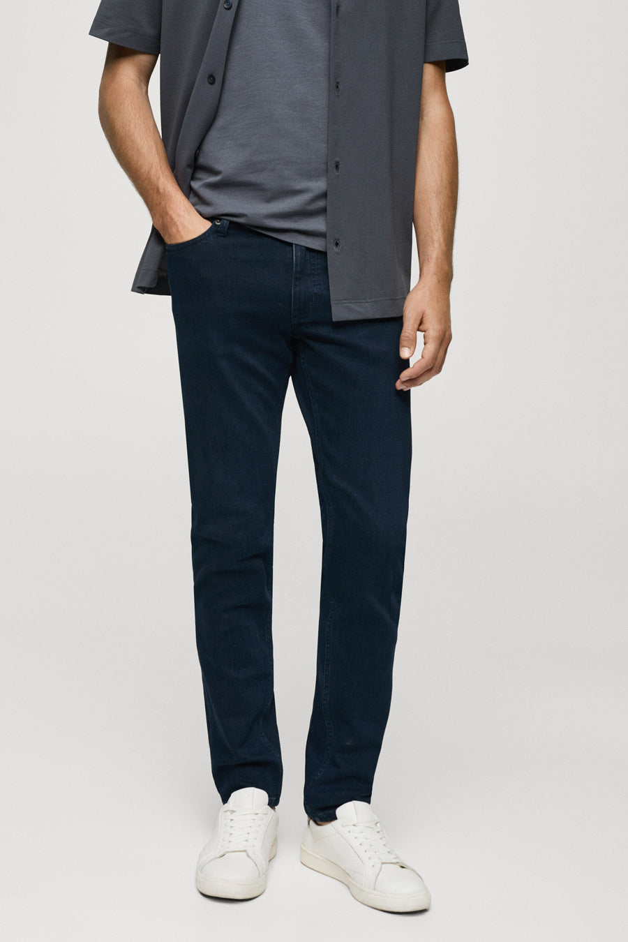 Jeans slim dark blue denim - MANGO - MANGO