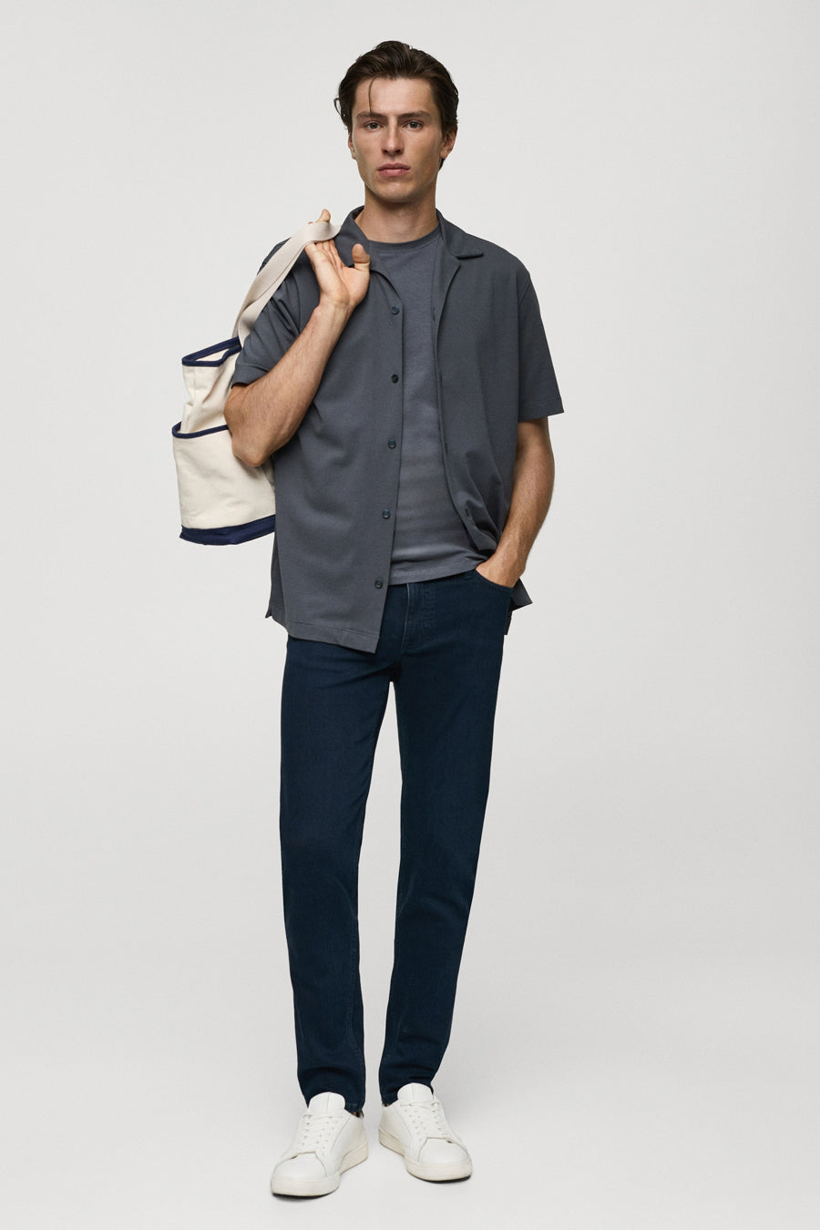 Jeans slim dark blue denim - MANGO - MANGO