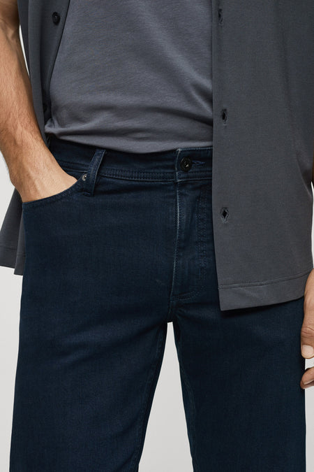 Jeans slim Dark blue denim - Mango