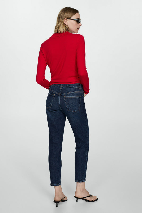 Mom Jeans Dark blue denim - Mango