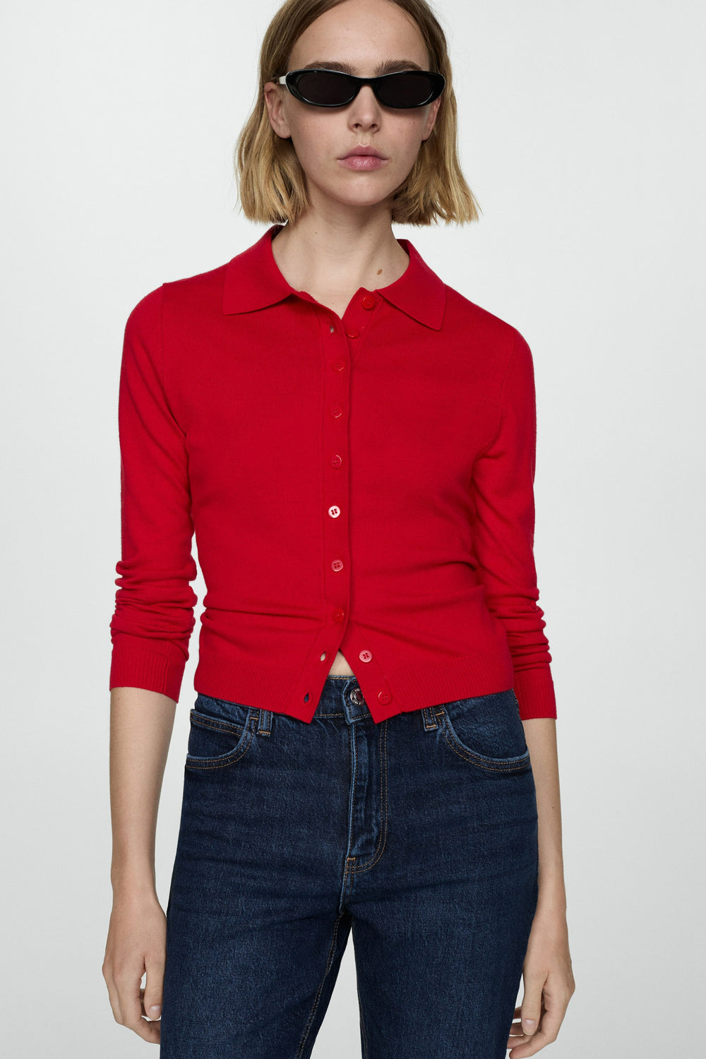 Mom Jeans Dark blue denim - Mango
