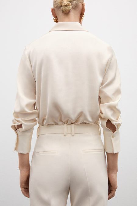 Chemise à manches longues - blanc