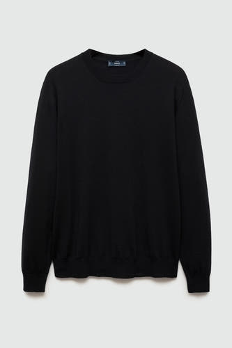 Pull met ronde hals - zwart
