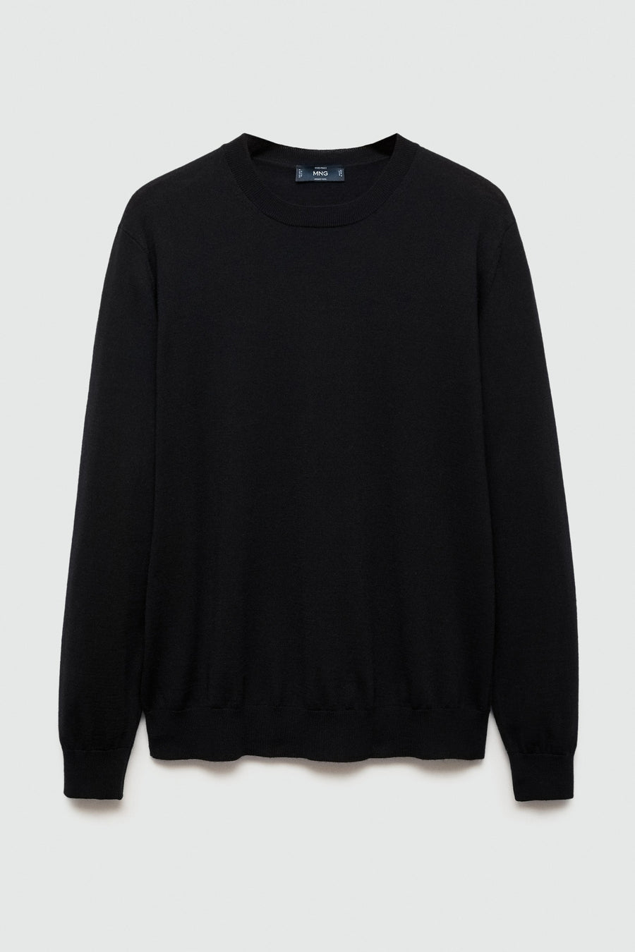 Pull met ronde hals - zwart