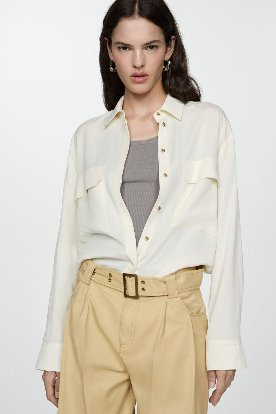 Broek - Beige - MANGO