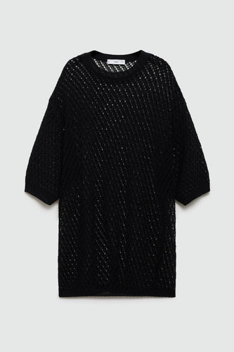 Pull met ronde hals - zwart - MANGO