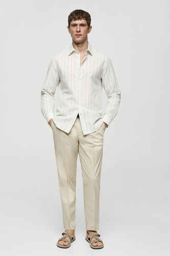 Hemd met lange mouwen - groen - MANGO