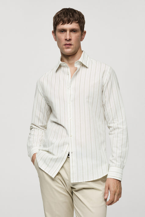 Chemise (manches longues) Vert - Mango