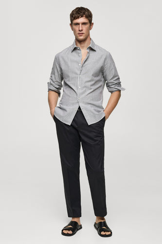 Chemise à manches longues - gris - MANGO