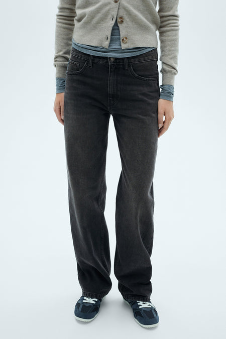 Jeans straight Noir - Mango