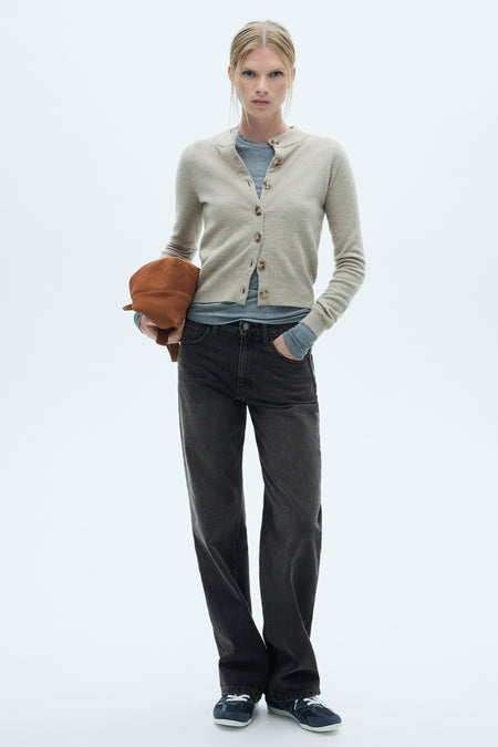 Jeans straight Noir - Mango