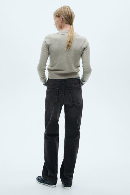 Jeans straight Noir - Mango